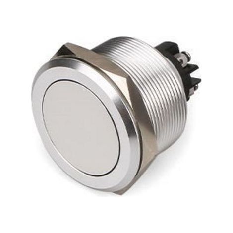 Bouton-poussoir, Verrouillable, DPST, 5 A @ 250 V ac, Argent, Montage panneau ( Prix pour 1 )