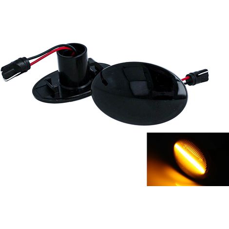 Kit Freccia Laterale a Led Side Marker Lente Nero Fume Luce Arancione Per Ford Fiesta KA Transit Tourneo 96VT13K354AA (1/2)
