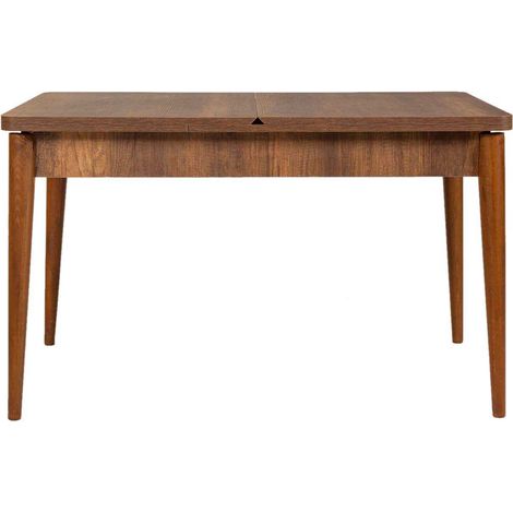 Cotecosy – Table à manger extensible en mélaminé noyer – Dimensions 130x80cm, 165x80cm – Pour 6 à 8 couverts – Design moderne et élégant (1/5)
