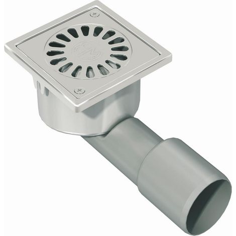 Watts – Siphon de sol inox 40mm – Sortie latérale et verticale – Dimensions 10x10cm – Acier inoxydable pour chantiers humides (1/3)