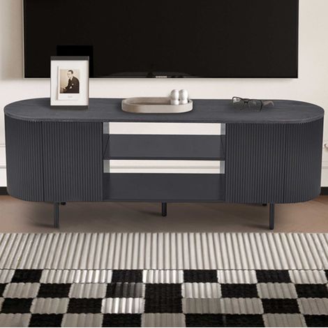 Meuble TV Lagos  160 x 45 x 58 cm  Marron foncé (1/5)