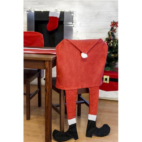 Housse de chaise Père Noël pieds Noël hiver (1/3)