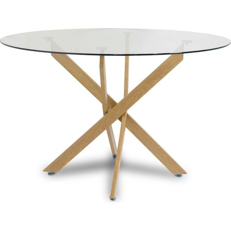 Mesa Redonda de Cristal Templado 120cm DT. Comedor o Cocina (1/5)