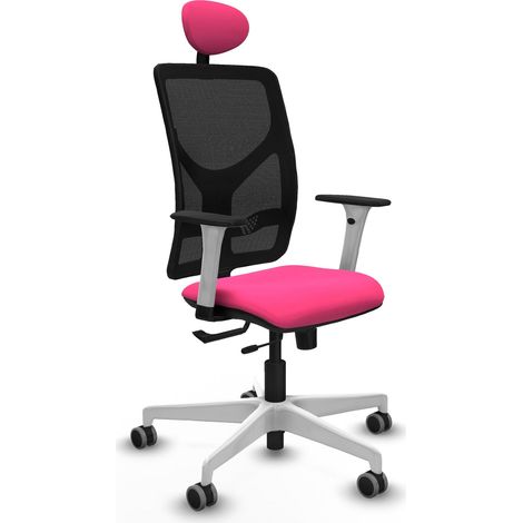 Chaise piqueras y crespo Motilla noir simili cuir bras blanc (1/2)
