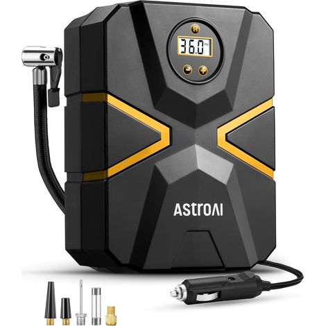Tragbarer Autoreifenfüller 12V DC 150 PSI, Handluftkompressor, Autokompressor, Reifenpumpe mit digitaler LED-Anzeige für andere aufblasbare Gegenstände