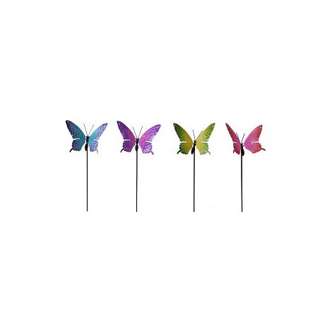 TrendLine Gartenstecker Metall Schmetterling sortiert 93 cm