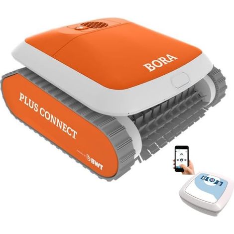 Robot Limpiafondos Piscina 3 Motores Bora Plus, Fondo y Pared  Aspiración 15 m3/h  Controlador Remoto vía App