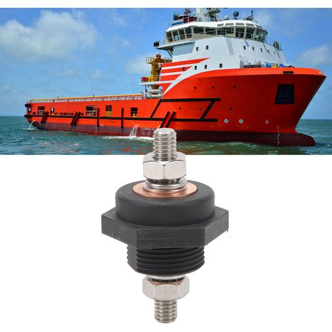 Connecteur de borne de batterie 12 V CC 3/8" (9,5 mm) Adapté aux systèmes d'alimentation des automobiles, camping-cars, navires, yachts, voitures de course, véhicules agricoles, etc. Noir (Référence : (1/5)