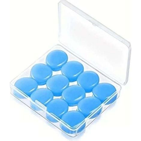 Lot de 12 bouchons d'oreille en silicone anti-bruit pour dormir (1/4)