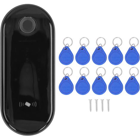 Verrou biométrique sans clé avec clavier tactile et système de contrôle d'accès - écran tactile, accès sans clé, serrure à empreinte digitale pour porte (1/5)