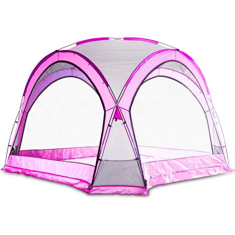 Pavillon Dome Festzelt Partyzelt 3,4x3,4m Garten Pavillion Gartenzelt Bierzelt Dach (Pink) (1/5)
