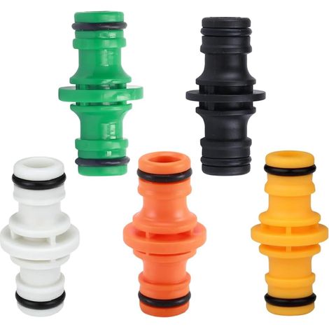 5 Pcs Double Hose Connector Hose Connector Connector for Car Washing and Garden Hose Connector (Multi-Colour) (1/5)