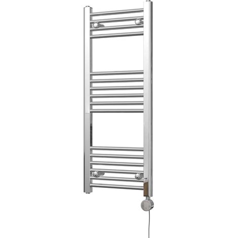 Zennor - Chrome Electric Towel Rail H1000mm x W400mm Straight 200w Thermostatic (1/3)