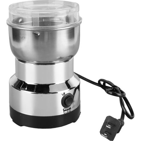 Moulin à café électrique à 4 lames avec couvercle transparent, petit format, pour herbes et céréales, prise américaine 110 V. (1/5)