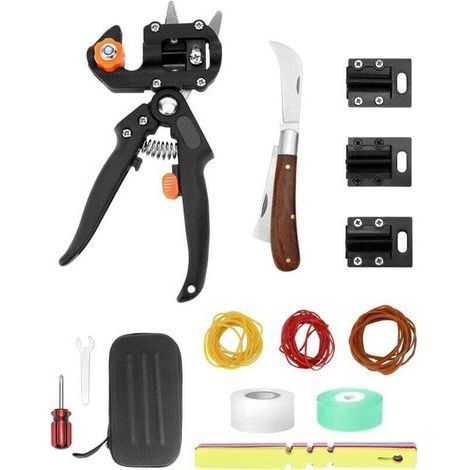pair Kit Greffage Professionnel avec Couteau Ciseaux et 3 Lames Interchangeables (1/4)