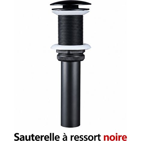 Bonde de lavabo en cuivre grand clapet pop-up noir sans trop-plein 20 × 6 × 6 cm 400 g – Livraison gratuite (1/4)