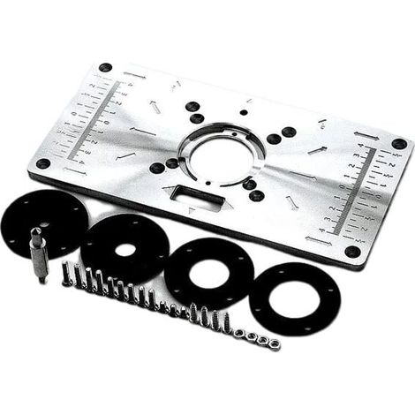 Table De Fraisage - Plaque D'Insertion En Alliage D'Aluminium - Pour Banc De Travail Bois - 235 X 120 X 8 Mm - 1 Jeu (1/5)