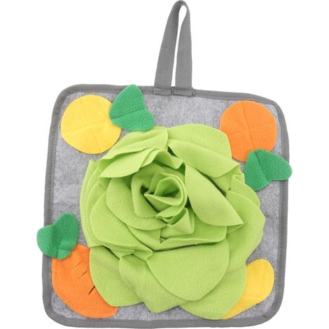 30x30cm Tapis Renifleur pour Lapin Polaire Lavable Tapis Alimentation Ludique pour Animaux Matelas de Fouille AntiStress Accessoire Doux et Pratique pour Rongeurs (1/5)