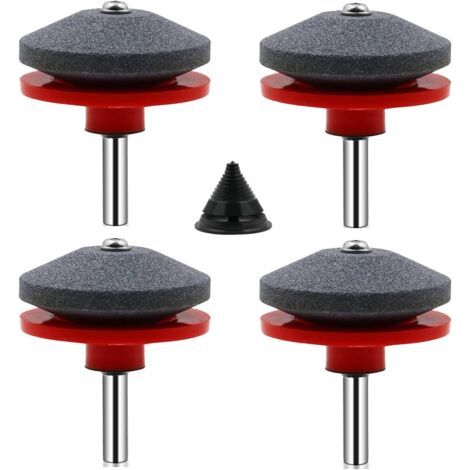 Pietre per affilare le lame del tosaerba (4 pezzi) - Adatte per trapani elettrici portatili e attrezzi da giardinaggio (1/4)