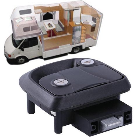 Serrure de porte d'entrée pour caravane ou camping-car, verrou de sécurité à tirette Polar Paddle, verrou de panneau à tirer (1/4)