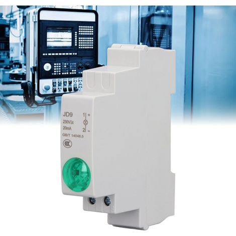 Les voyants LED JD9 pour rail DIN 230 V AC/DC sont utilisés pour indiquer des signaux, des signaux de présélection, des signaux de défaut et d'autres indicateurs dans les circuits de télécommunication (1/5)