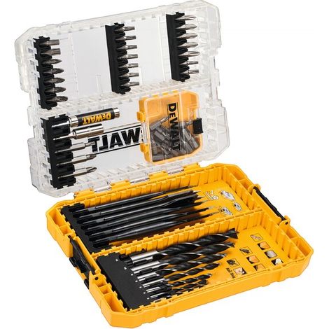 Dewalt – Set de 57 embouts et forets – Forets à métaux pour perceuse – Embouts 25 mm – Mallette de rangement incluse