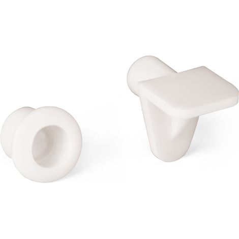 Pack 16 équerres encastrées  Fabriqué en plastique  Finition blanche  16 Unités - talla