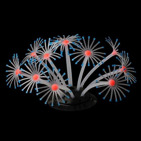 Plante corallienne artificielle en silicone pour aquarium, imitation récif, non toxique, pour la décoration d'aquarium d'eau douce et d'eau de mer (1/4)