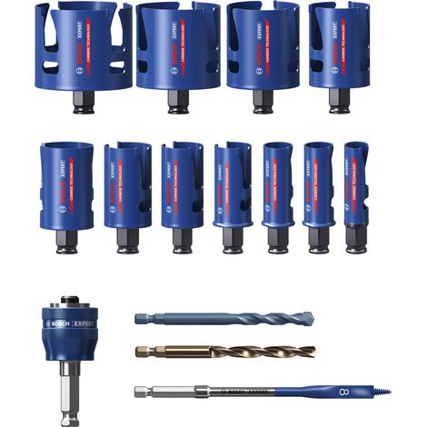 Bosch EXPERT Construction Material Power Change Plus Hole Saw 15 pcs 2608901950 (1/5)
