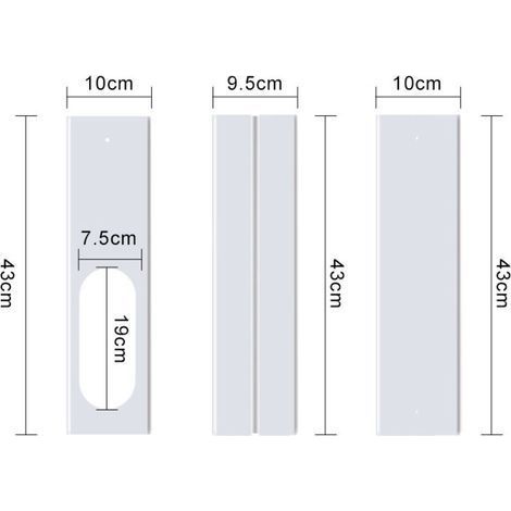 Fenster-Set für tragbare Klimaanlagen, verstellbare Fensterdichtung für Schiebeklimaanlagen, Fensterlüftungsset, verstellbare Fensterdichtungsplatte, Schiebe-Set-Platte (1/4)