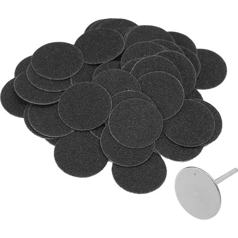 50 disques de ponçage électriques pour pédicure, accessoire de rechange avec tige de 25 mm / 1 pouce (1/5)