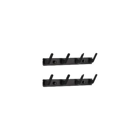 TAISHENGDA 2er-Set schwarze Aluminium-Wandhaken – Kein Bohren erforderlich, minimalistischer nordischer Stil (1/5)