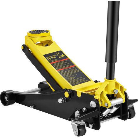 Cric Rouleur 3 tonnes, Cric de Plancher Hydraulique à Profil Bas Hauteur de Levage 75-495 mm, en Acier Robuste, avec Pompe de Levage Rapide à Double Piston, pour Lever Camion SUV Atelier (1/5)