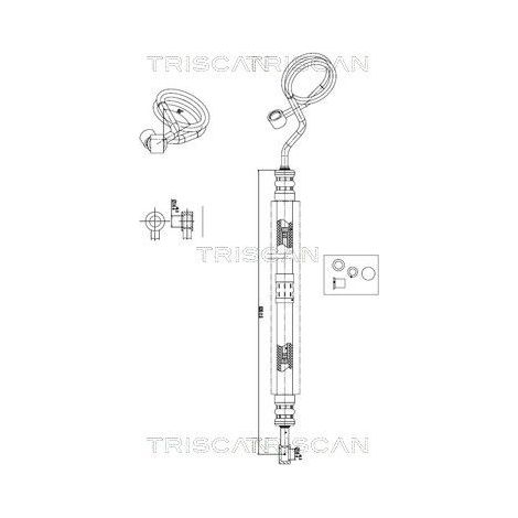 Tuyau hydraulique, direction TRISCAN 8516 29057 AUDI 8D1 422 893 K 8D1 422 893 P