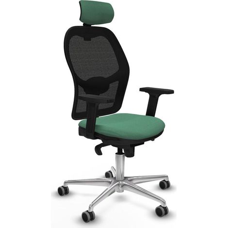 piqueras-y-crespo Chaise professionnelle ergonomique vert émeraude (1/3)