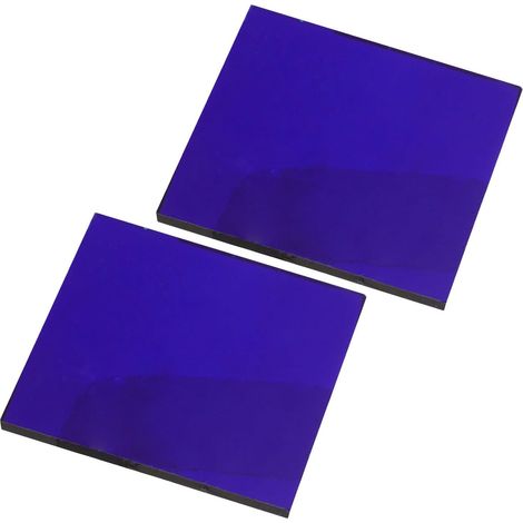 Plaques de verre bleu cobalt (2 pièces) pour essais flamme (1/5)