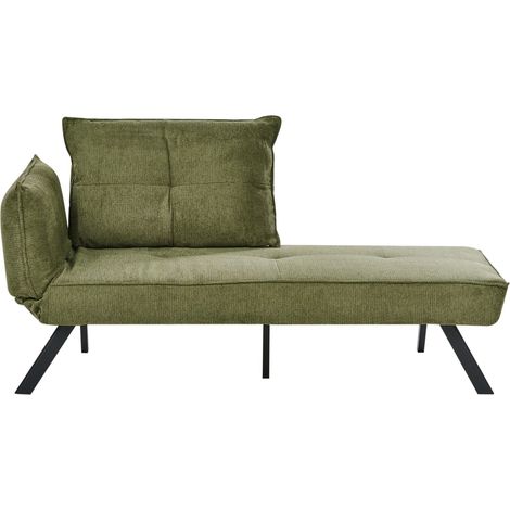 Linksseitige Chaiselongue ROCAMADOUR Stoff Grün (1/5)