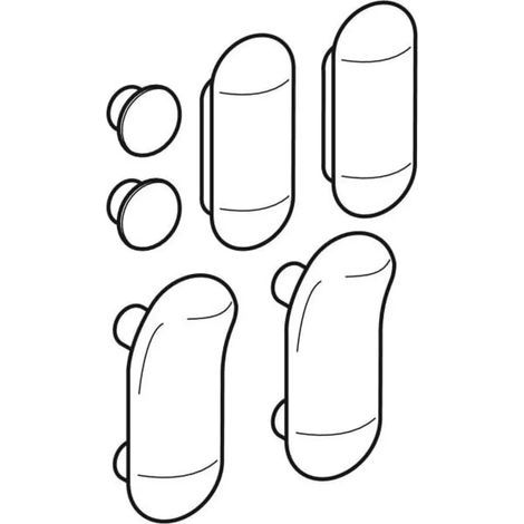 Geberit Set de tampons, pour abattant WC 1 jeu, 598141000, 598141000