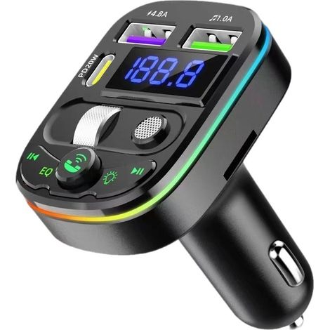 Récepteur Bluetooth pour voiture Q28, lecteur MP3, convertisseur audio sans perte multifonctionnel et chargeur de voiture – Édition standard Q28 (1/4)
