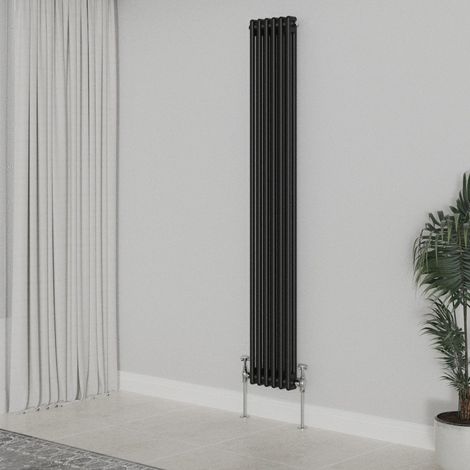 WarmeHaus Traditional Radiator Black Double Column 1800x290mm (1/5)