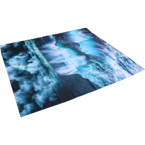 Rideau de douche innovant avec anneaux de suspension, accessoire de salle de bain, 180 x 180 cm (1/5)