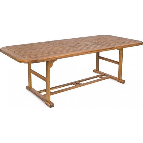 Mesa de exterior Noemi extensible de madera 180 - 240x100x h 74cm (1/5)