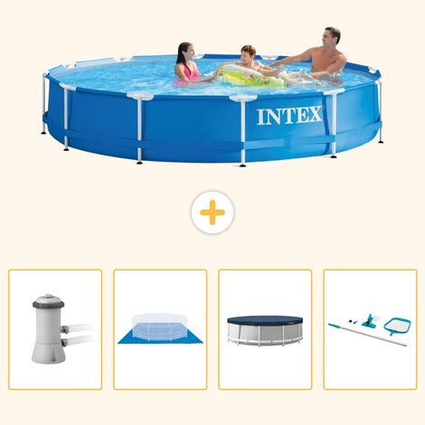 Intex Piscine Tubulaire Ronde - 366x76 cm - 5-pièces  S225 (1/5)
