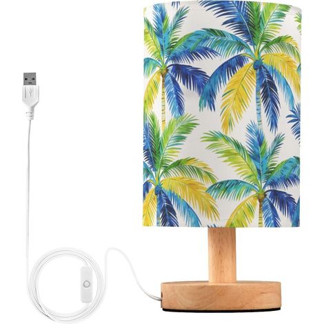 Lampe de table d'été tropicale verte avec palmier pour salle (1/5)