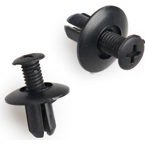 Rivet Universel - Fixation Plastique Pour Pare-Chocs Et Ailes De Voiture - Trou 8 mm - Longueur Totale 16 mm - Lot De 200 (1/5)