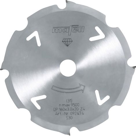 Mafell Sägeblatt Diamant 160 x 2,4/3,0 x 20 mm Z 4 FZ/TR PSS 3100 MT 55 092474