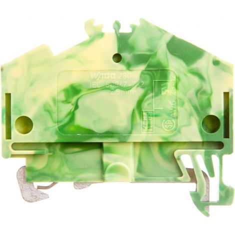 Connecteur à 3 fils 2,5 mm² jaune-vert 280-637