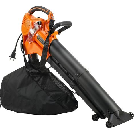 Aspirateur-Souffleur de Feuilles Filaire 3000W, Souffleur de Feuilles 3-en-1 avec Fonction Broyage, Sac de Collecte 40L, 4 Roues et Sangle Réglable, Nettoyage de Pelouse, Patio et Allée (1/5)