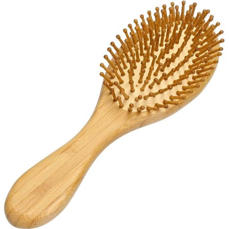 Brosse à cheveux en bambou Massage démêlant Peigne à cheveux antistatique