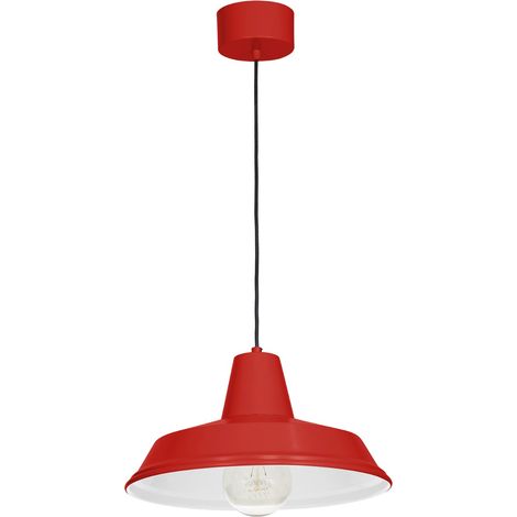 Suspension loft rouge mat Luminex Class E27 Ø36cm H120